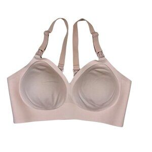 Momcozy Nude Nursing Bra Adjustable Straps Full Coverage Wireless‎ Support M